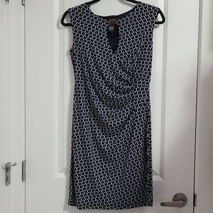 Nautical Faux Wrap Dress